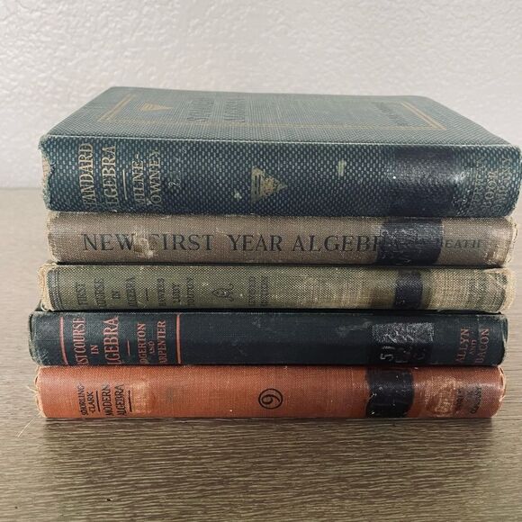 Antique Vintage 1920s Math Algebra Textbooks Lot of 5 - Picture 2 of 15